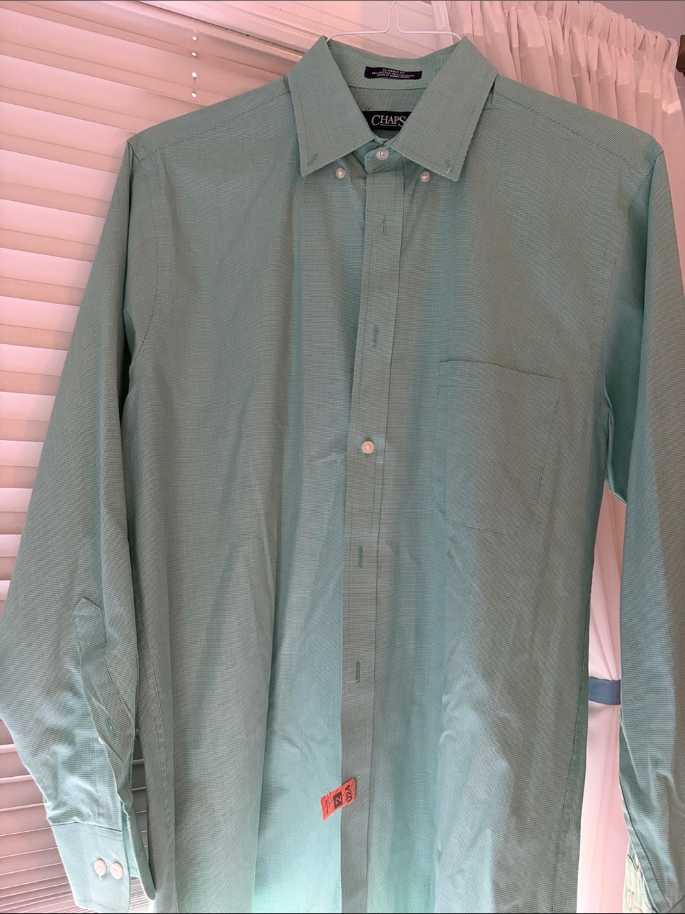 Chaps Men’s Button-Down Dress Shirt in Mint